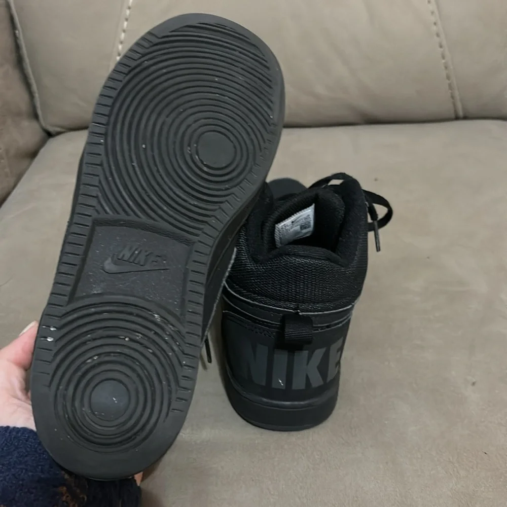 Nike all black high top basketball shoes size 6.5Y